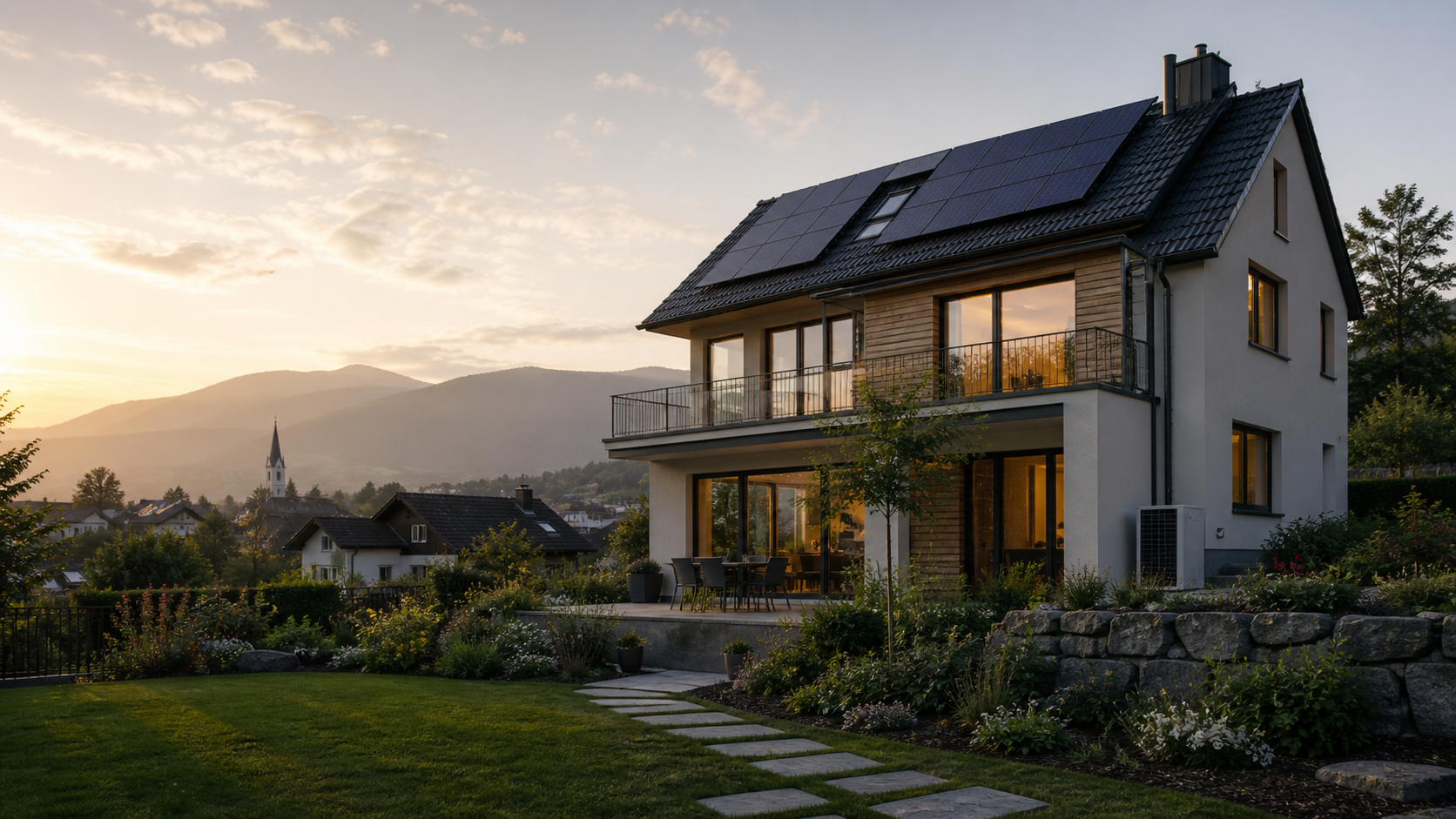 Modernisiertes Schweizer Einfamilienhaus mit Solaranlage
